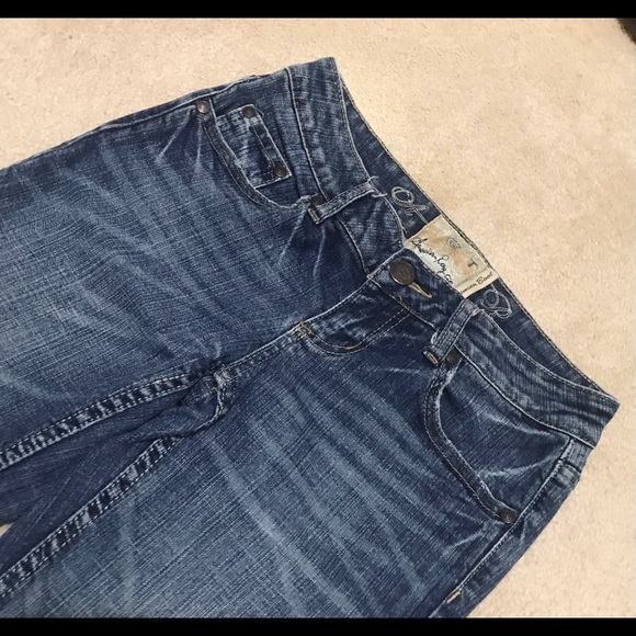🔥EUC AMERICAN RAG PREMIUM DISTRESSED DENIM VERY CUTE BOOT CUT SEXY FIT WORN 1X - Picture 4 of 16